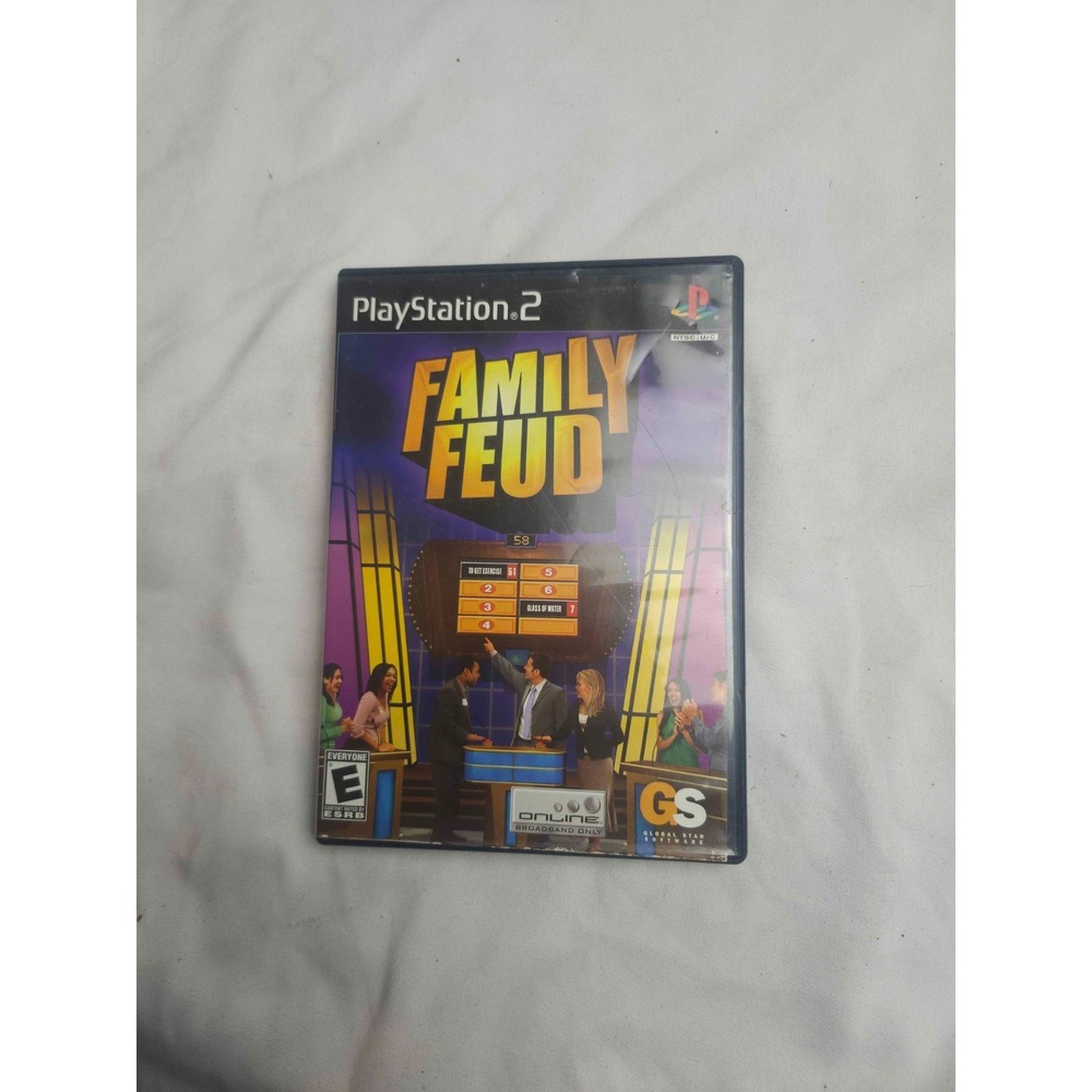 Family Feud (Sony PlayStation 2, 2006) Trivia Show Game Case Manual CIB